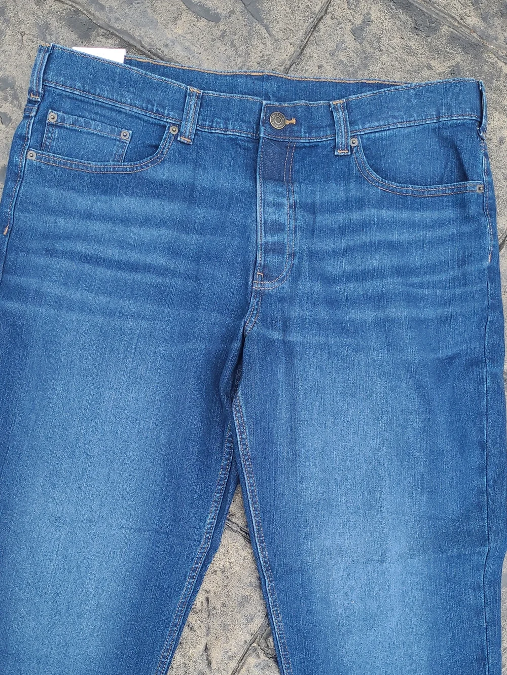 NWT! Sonoma Adaptive Mens 38 x 30 expandable waistband hook & loop fly blue Jean